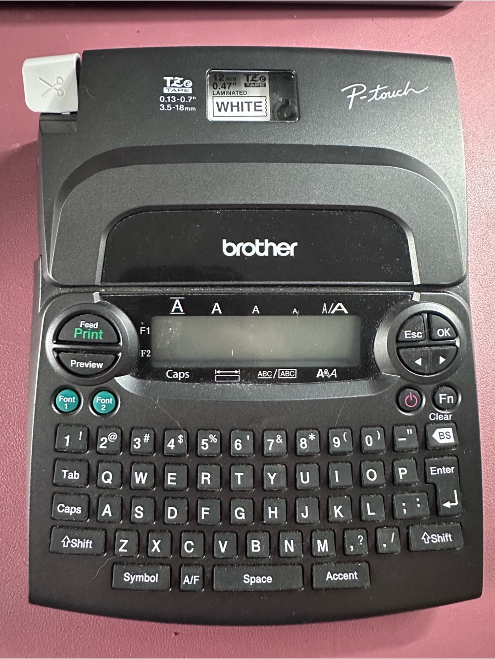 Brother P-touch Label Maker in Black and Pink PT-1890